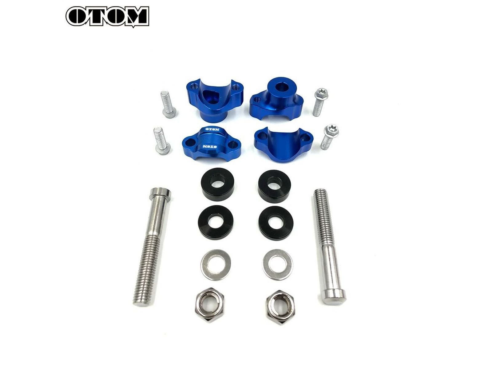 Кронштейн крепления руля 28мм с регулировкой по высоте (пара) M12, красный